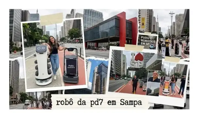 Robots Pudu en la Av. Paulista
